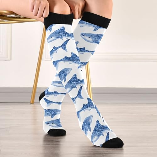 Image of Fisyme Socks for Women Men, Warm Comfort Athletic Crew Running Hiking Cycling Compression Socks