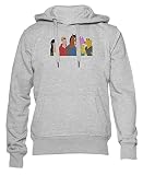 Bojack Horseman Gang Sudadera Gris para Hombre Mujer Unisex Manga Larga Cuello Redondo Hoodie Grey Unisex S