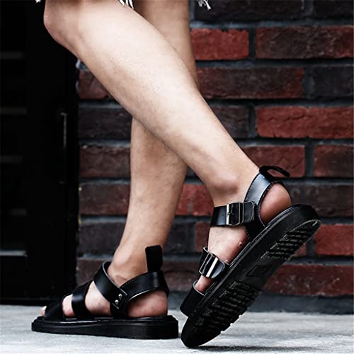 Fashion Leather Mens Casual Sandals Breathable Street Trendy Unisex Sandals(6code)4