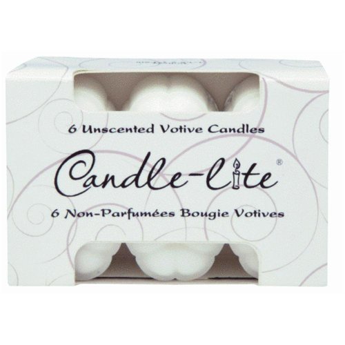 CANDLE-LITE Unscented Votives, White