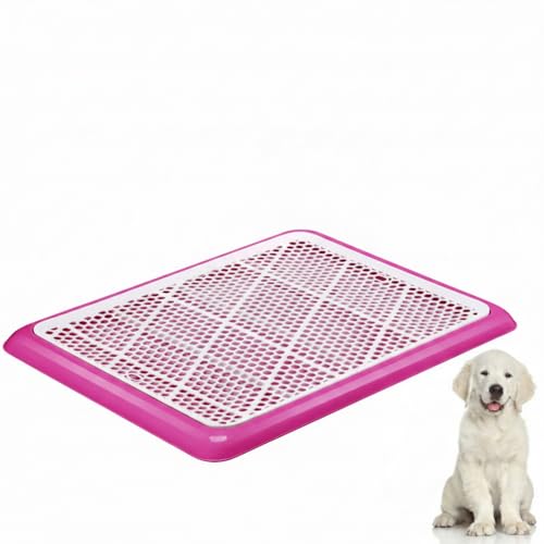 Image of Mifoci Dog Pee Pad Holder Potty Tray Portable Dog Litter Box Toilet Training for Indoor Outdoor Small Medium Large Pet Puppy(Pink,25.59 x 18.9 Inches,1 Pcs)