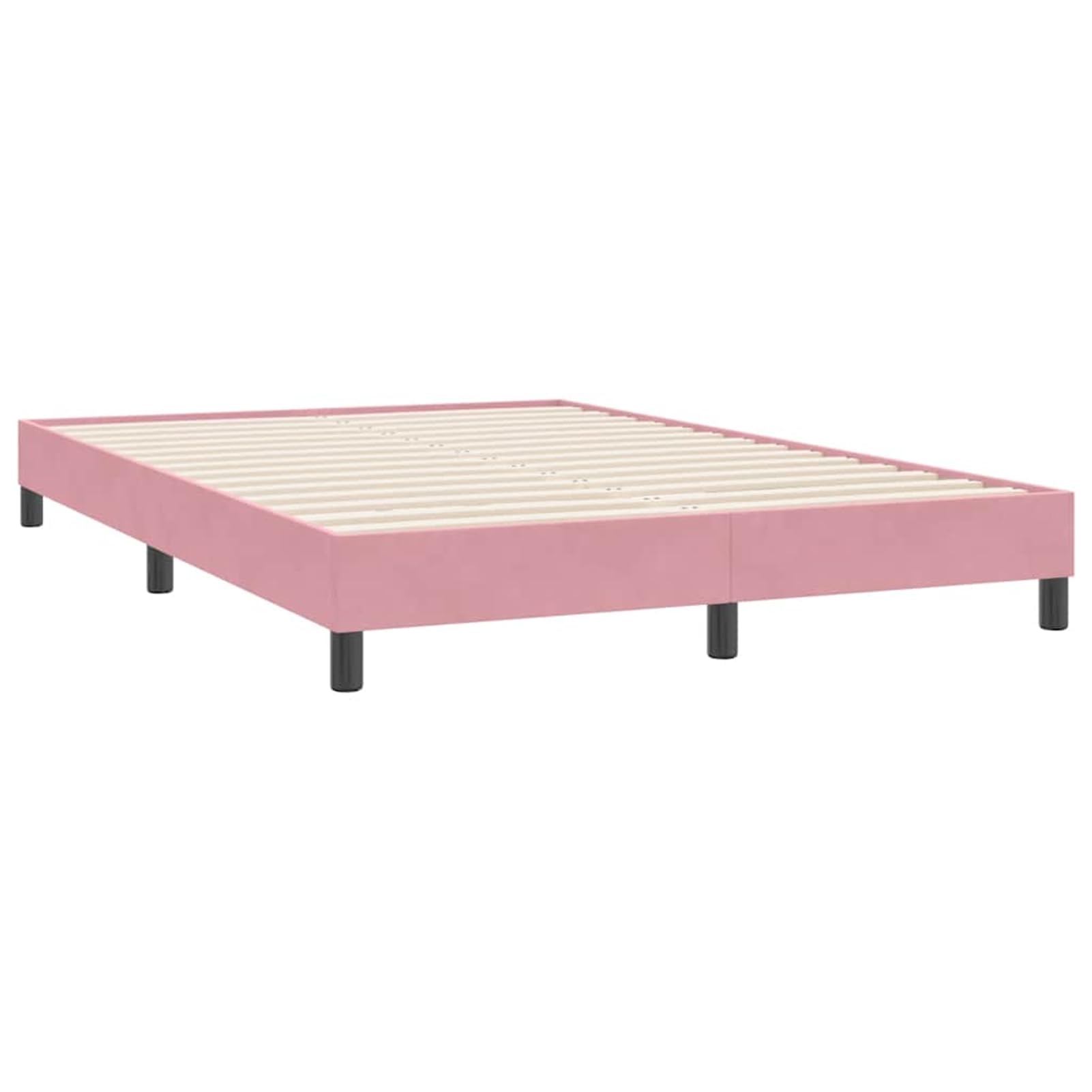 ATOMSTACK MAKER Letto a molle, rosa, 140 x 220 cm, con materasso a molle insacchettate, testiera in velluto regolabile in altezza e coprimaterasso traspirante, moderno letto per camera da letto per un