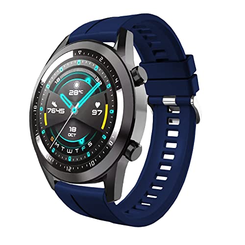 Image of ACM Watch Strap 20mm compatible with Compaq Q Watch Smartwatch | Silicone Belt Classic Band