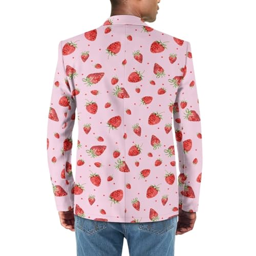 Casual Blazer for Men Business One Button Lapel Suit Jacket Slim Fit Sport Coat Outwears for Wedding Prom Tux4