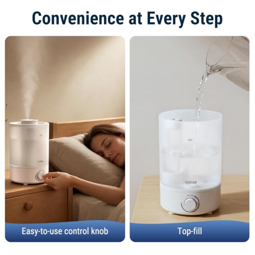 Image of COSTAR Humidifier for Room Moisture 3L Top Fill, 360 Nozzle