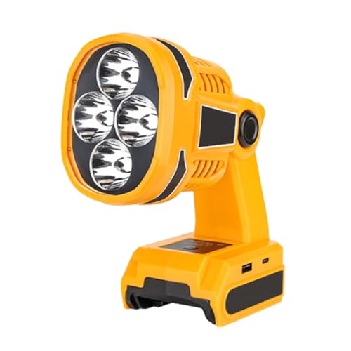 Linterna LED inalámbrica para batería de 18 V-20 V, focos de luz de trabajo, iluminación de camping, iluminación LED inalámbrica al aire libre
