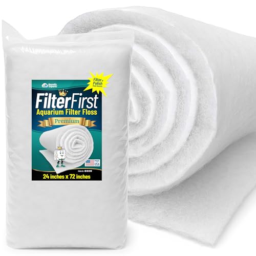 Image of Aquatic Experts Aquarium Filter Floss for Fish Tank Filters - FilterFirst Aquarium Filter Pad - Media Roll for Crystal Clear Water, 3 /4 inch - 1 inch Thick (24 Inch Wide, 72 Inch Long)
