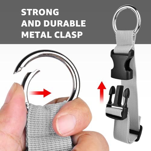 Image of Add a Bag Luggage Strap Jacket Gripper,Luggage Straps for suitcases Belt,Travel Accessories for Connecting Luggage or Backpack,Luggage Attachment Strap (Grey)
