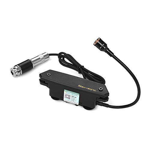 summinaアコースティックギターアクティブサウンドホールピックアップ磁気+マイククラシックフォークギター用ボリュームコントロール付きデュアルピックアップシステム SKYSONIC