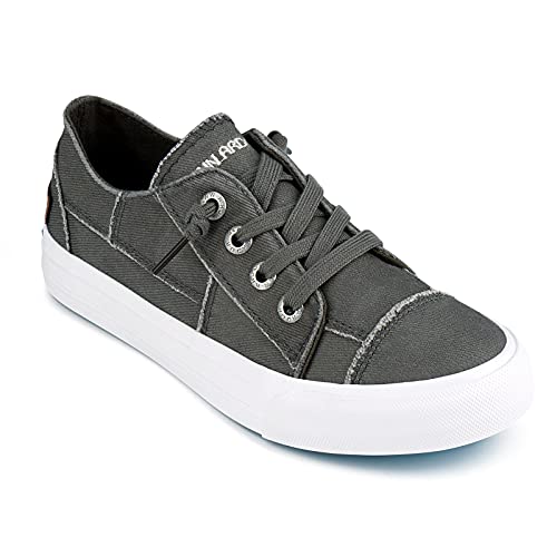 JENN ARDOR Slip On Canvas Shoes for Women Low Top Fashion Sneakers Comfortable Walking Flats