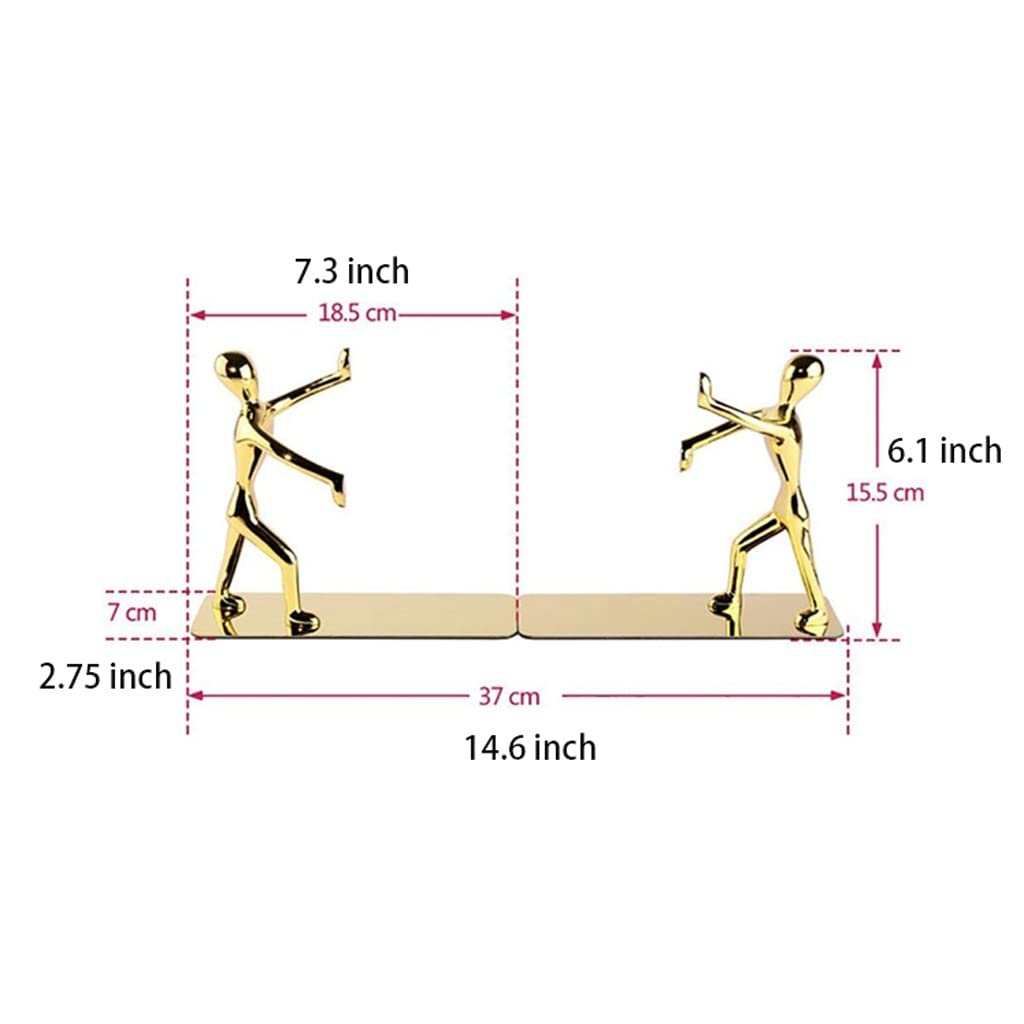 Organizer FüR BüCherregal Buch endet Heavy Duty Bookends Nonskid Book End Art Bookend, Metallbuch for Regale, Bücher Unterstützung for, 1 Paar Bücherhalter(B)