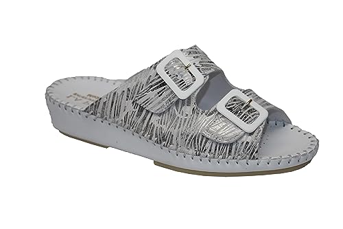 La Plume Jen Women's Sandal (WHITE SPARKLE, EU 39/ US 8-8.5)