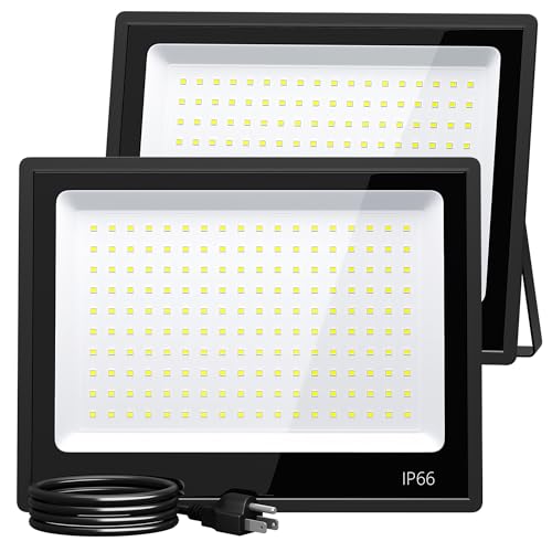 XXBSAZ LED Flood Light Outdoor High Power Commercial Work Light IP66 Waterproof 6500K Daylight Security Stadium Lights for Parking Lots WorkshopWarehouses 150 Watts AC85-265V