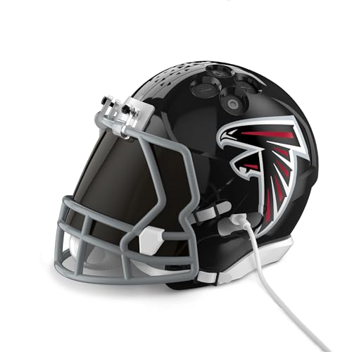 Image of NFL Echo Dot Bundle: Includes Echo Dot | Charcoal and Limited-Edition NFL Helmet Stand | Atlanta Falcons Available in All 32 NFL Team Designs. While supplies last.