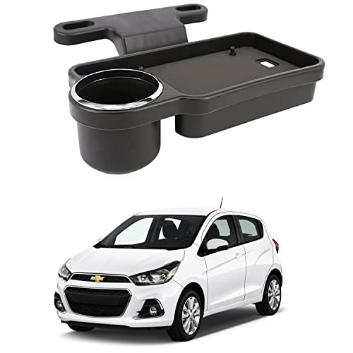 Image of Oshotto (FT-04) Foldable Car Auto Headrest Rear Back Seat Table Drink Food Cup Tray Holder Compatible with Chevrolet Spark - Black