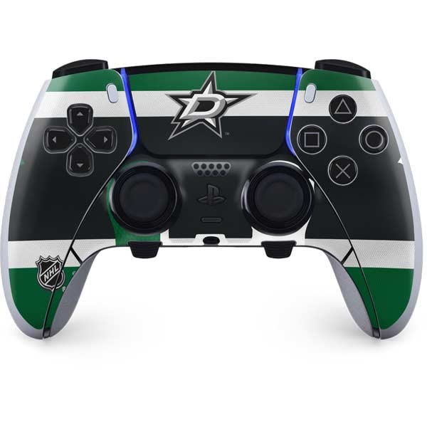 Skinit Decal Gaming Skin Compatible with PS5 DualSense Edge Pro Controller - Officially Licensed NHL Dallas Stars Jersey Design