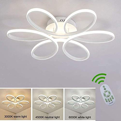 Preisvergleich Produktbild SONGYL LED-Deckenleuchte Dimmbare Restaurant Curved mit Fernbedienung Deckenleuchte Moderne Acryl Kronleuchter für Wohnzimmer Schlafzimmer Badezimmer, 58cm [Energieklasse A ++]