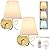 PASSICA DECOR Bow Wireless Battery Operated Wall Sconce Set of 2, Rechargeable Dimmable LED Lights with 15 Colors, Timer, Remote Control,Bow Lamp for Girls or Kids Rooms,Bedroom Living Room