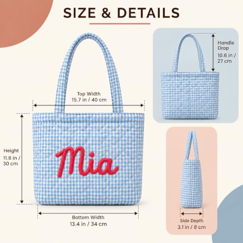 Personalized Quilted Heart Tote Bag - image 4