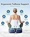 HUANUO Ergonomic Seat Cushion for Office Chair, Extra Large Car Seat Cushion, Tailbone and Back Support, Cooling Gel Enhanced, 4-Zone Pressure Relief Chair Cushions for Office, Car, Wheelchair