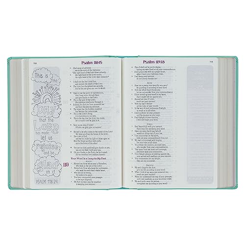 ESV My Creative Bible for Girls Faux Leather Hc, Teal