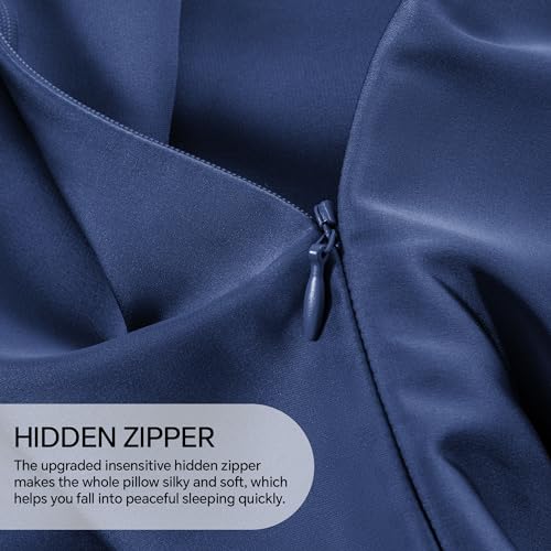 Image of INFIIXSO Silk Pillowcase Navy 20 inchx54 inch