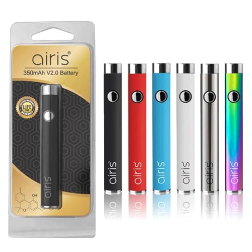 Airistech Airis V2.0 Quaser �o�b�e���[ 350mAh 510�X���b�h�Ή� CBD���b�N�X CBD���L�b�h VERTEX V2.0 mod ���F�|���C�U�[ �y���^ cbd �d�q�^�o�R �x�C�v �{�� �j�R�`���Ȃ����L�b�h�Ȃ��i�u���b
