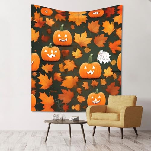 Tapisserie citrouille Thanksgiving cadeau deco ideal pour chambre etudiant