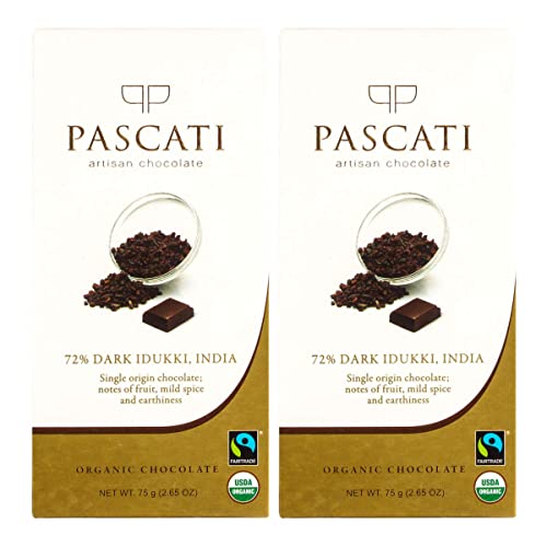 Pascati 72% Dark Idukki USDA Organic Chocolate, 75g [Pack of 2] (B082TNWWMH) Amazon Price History, Amazon Price Tracker