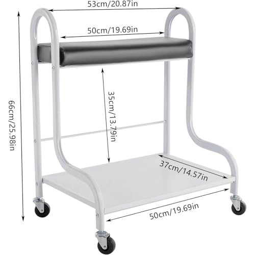 Carrito portatil para spa de pies con ruedas y estante miniatura 4