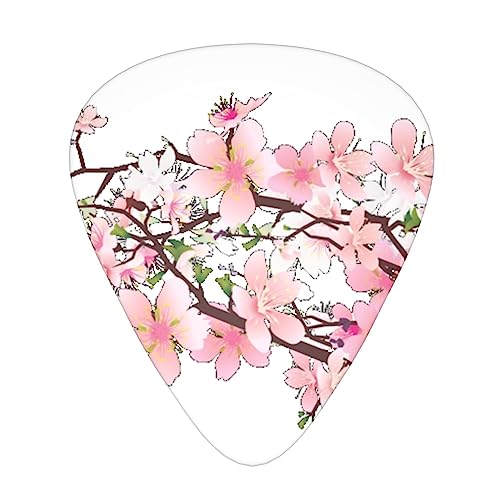 Lot de 12 médiators tendance et durables en fleurs de cerisier dans une boîte pour ukulélé guitare électrique basse - Les Beatles, Paul McCartney, John Lennon, RIngo Starr, George Harrison Lot de 12 médiators tendance et durables en fleurs de cerisier dans une boîte pour ukulélé guitare électrique basse