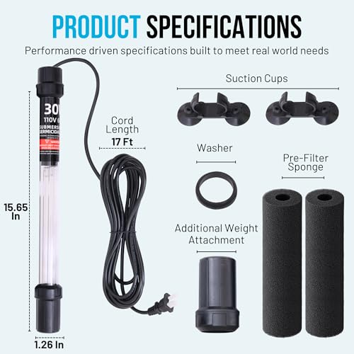 Lámpara UV-C 30W para acuarios, estanques y piscinas miniatura 4