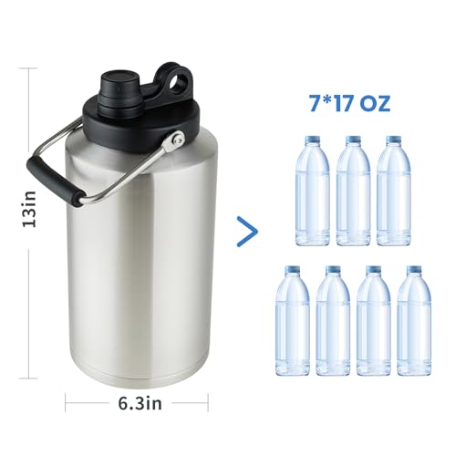Botella de Agua Alathote de Acero Inoxidable Aislada, 128 oz, Conserva Hielo 48 horas miniatura 2