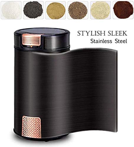 ZOUSHUAIDEDIAN Kaffeemühle - elektrische Kaffeemühle mit Edelstahlklingen, Kaffee- und Gewürzschleifer, 200w… – Bild 5