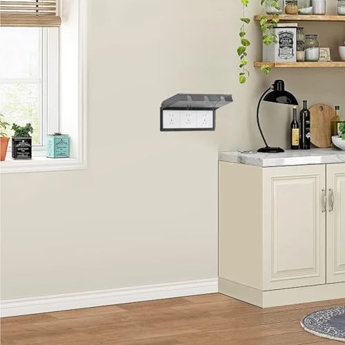 Image of Waterproof Switch Board Cover, Ultra Thin Design for Home and Commercial Use, Ideal for Bathroom Kitchen and Outdoor Protection, Black Translucent