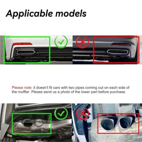 Embout d'échappement pour modifier diffuseur Audi A6 C8 en look S6 - 6