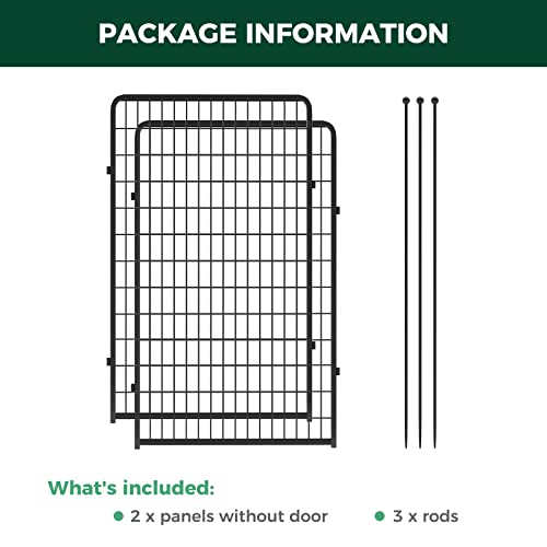 Image of FXW Rollick Unleashed Dog Playpen for Indoor, Yard, RV Camping, 50 inch 2 Panels for Large Dogs, Black│Patented