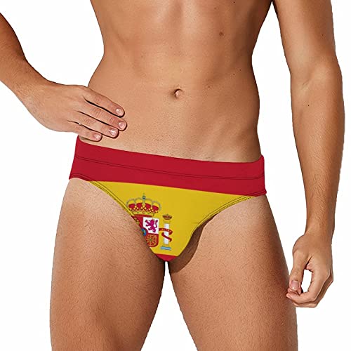 Calculay Spain Flag Men's Swimming Trunks,Beach Shorts Stretch Swimsuit Quick Dry