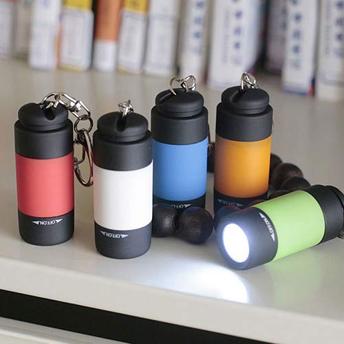 Bluelans-KeyringUSB Rechargeable Portable LED Light Flashlight Lamp Pocket Keychain Mini Torch Valentine's Day/Mother's Day/Father's Day/Wedding/Anniversary/Party/Graduation/Christmas/Birthday Gifts