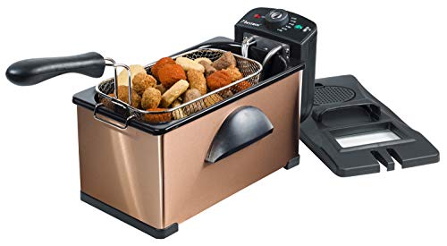 Bestron friteuse met koude zone, frituurpan met mand, 2000W, kleur: koper - Afbeelding 6