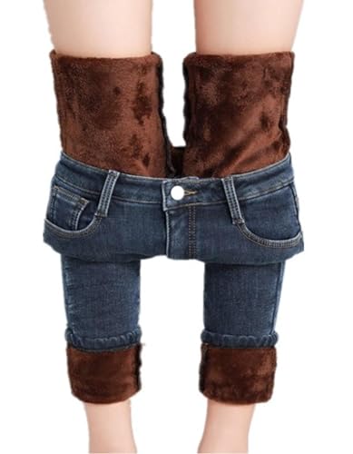 Jeggings d'hiver pour femme avec doublure en Taille haute E1. - vue 5