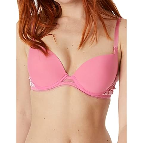 Maison Lejaby Sin 19131-P0020 Women's Pink Lemonade Embroidered Padded Underwired Push Up Bra 32A Cover