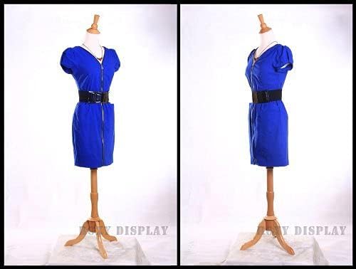 Miniatura 6 de (JF-22SDD01+BS-01) ROXYDISPLAY Talla 4-6 Forma de cuerpo hembra recta con trípode base de madera natural + tapa