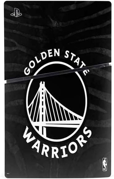 Skinit Decal Gaming Skin Compatible with PS5 Slim Digital Edition Bundle - Officially Licensed NBA Golden State Warriors Black Animal Print Design