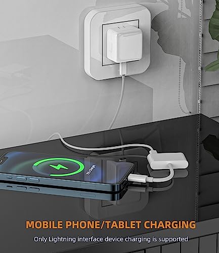 3.5mm Headphone to Lightning Jack USB Charger AUX 3in1 Cable Dongle Iphone Audio OTG Adapter for Apple 14 13 12 11 Pro Max Xr X 8 7 Plus Ipad Camera Mouse Keyboard Memory Stick Flash Drive Card Reader