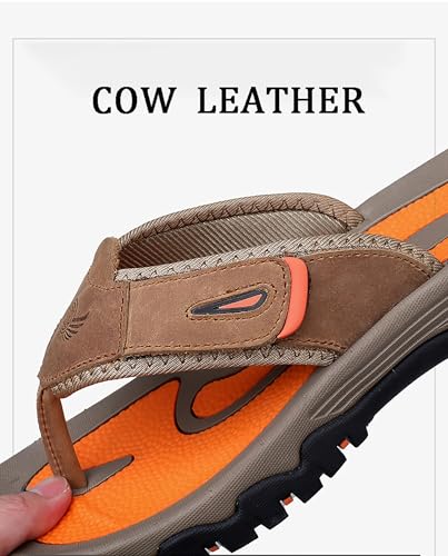 Men's Flip-Flops, Thongs Sandals Sturdy Comfort Slippers for Beach2