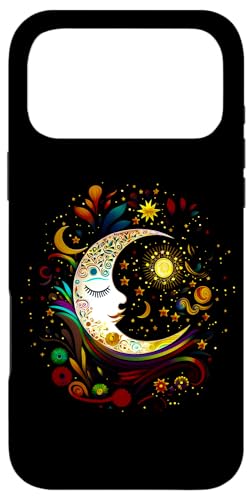 Galaxy Night Sky Moon Lunar Stars Sun Love X}zP[X iPhone 17 Pro Max p