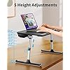 SAIJI-Mesa-para-Cama-Mesa-para-Portatil-Ajustable-con-Cajon-de-Almacenamiento-Patas-Plegables-Pies-de-Trineo-Tablero-de-Cuero-de-PVC-Escritorio-Portatil-para-Cama-Sofa-Piso-Negro