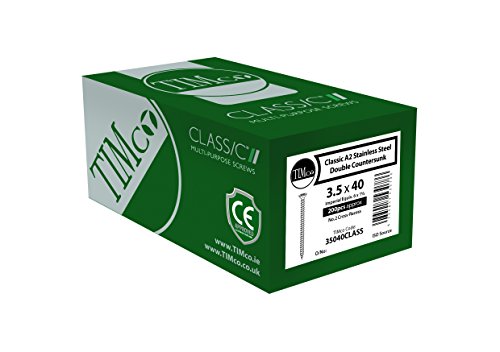 TIMCO Classic Multi-Purpose Screws - 4.5 x 50 - A2 Stainless Steel - Box of 200, Silver - Image 2