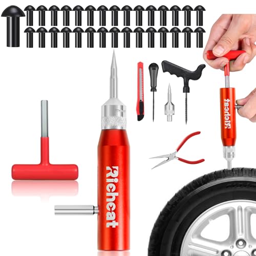Image of Richcat Replacement Mushroom Plugs for tubeless Tire Puncture Repair kit,for Motorcycles, Cars, Trucks, ATVs and Tractors(20 Plugs)